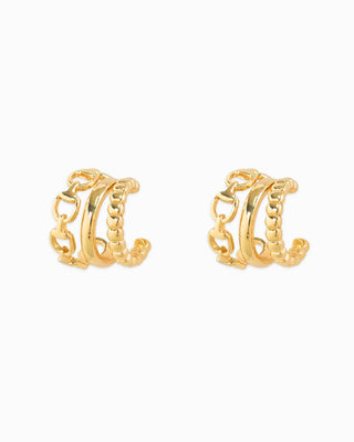 3 - Line Horsebit Stud Earrings - Wild Lavender Boutique