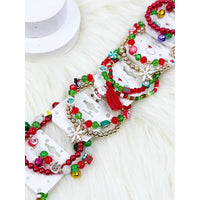 Christmas Theme Bracelet with Charm and Tessel