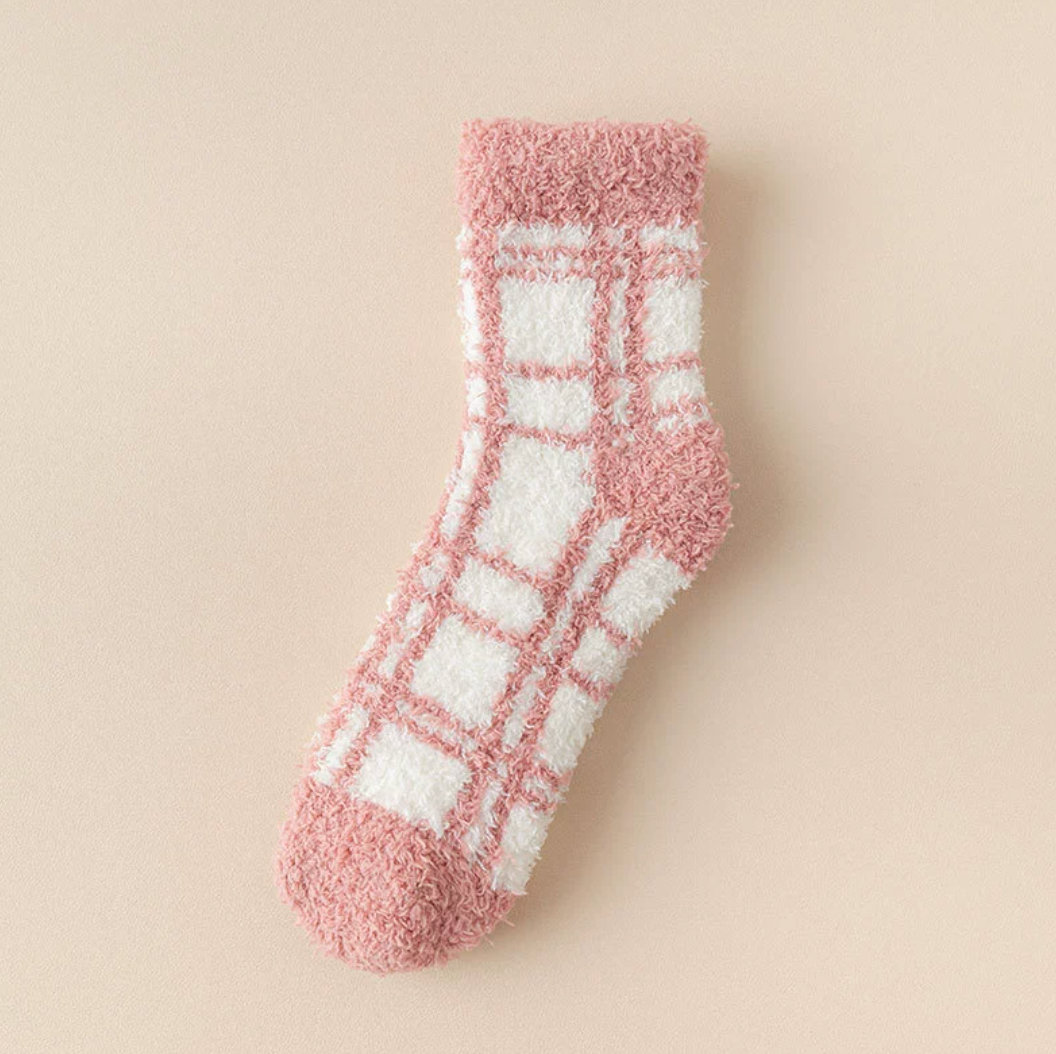 Soft Cozy Plaid Socks