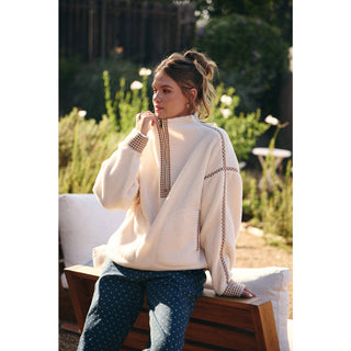 Cozy Cabin Gingham Sherpa Fleece