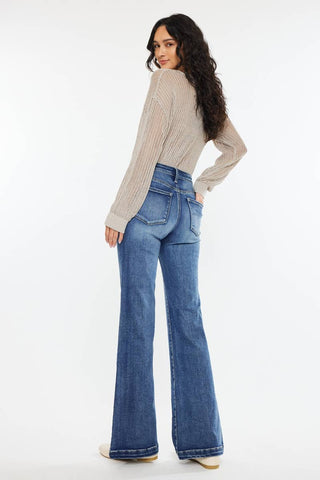 Kancan High Rise Flare - Dark Wash