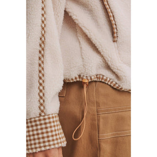 Cozy Cabin Gingham Sherpa Fleece