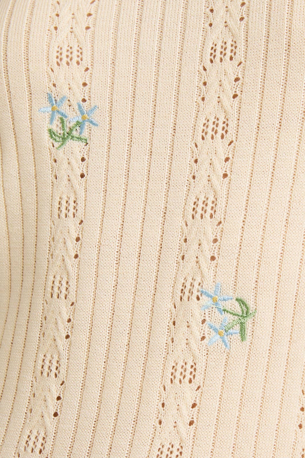 Ava Pointelle Floral Top