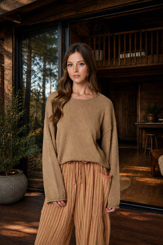 Tess Raw Edge Knit Sweater