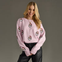 Light Pink Santa Sweater