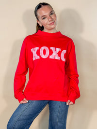 Silvia Mock Neck XOXO Sweatshirt