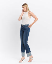 Lovervet Mid Rise Cuffed Slim Straight Jeans