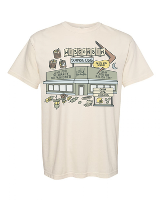 Wild Lavender Supper Club Graphic Tee - Ivory