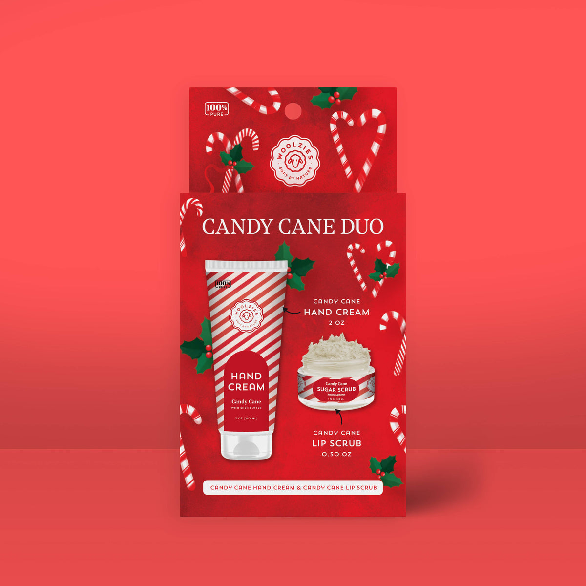 Candy Cane Duo -  Hand Cream & Lip Scrub Duo