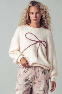 Bow Charm Knit Sweater