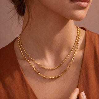 18K Gold PVD Plated Waterproof Stainless Steel Chain Necklace