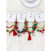 Christmas Theme Bracelet with Charm and Tessel