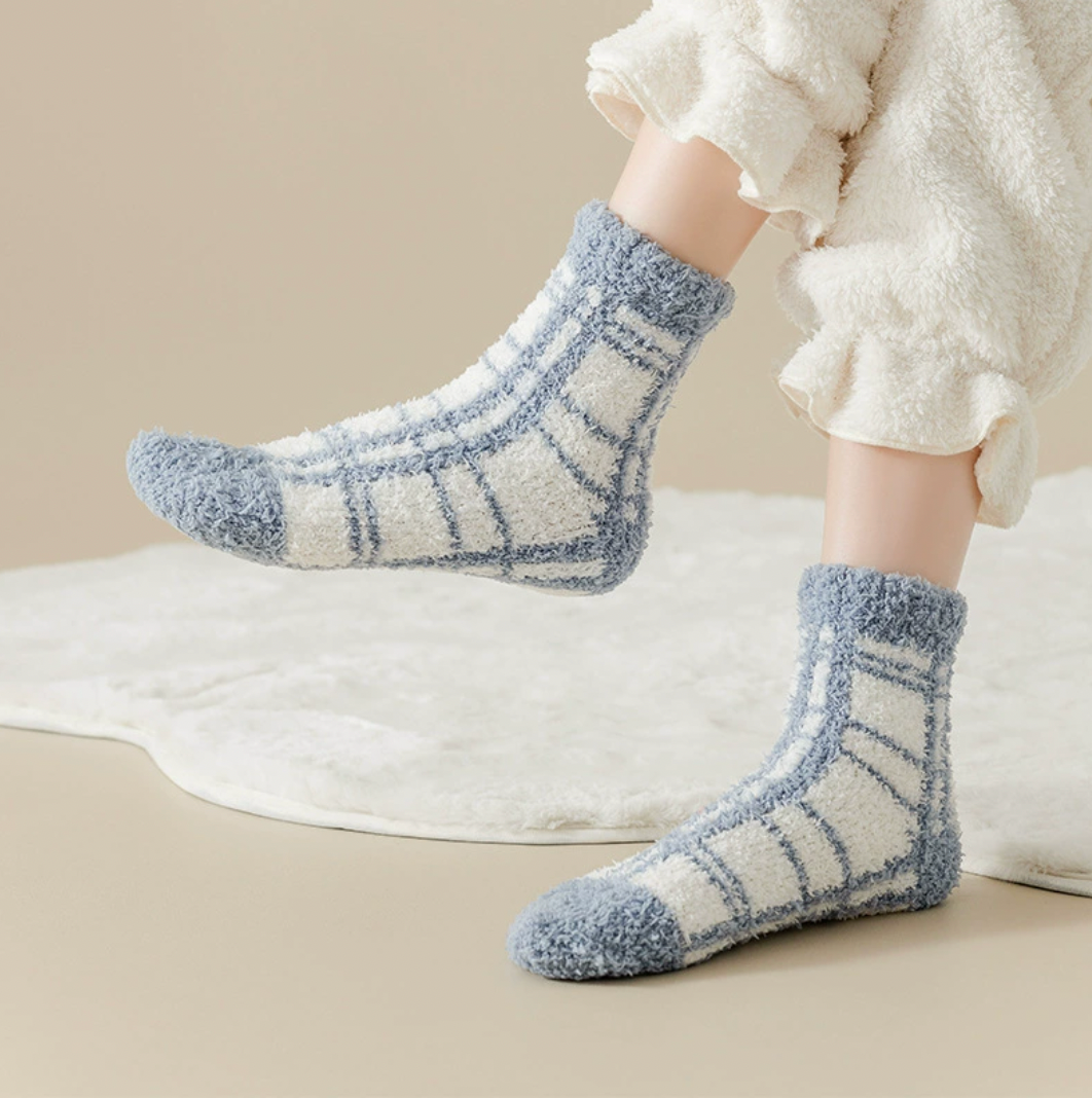 Soft Cozy Plaid Socks