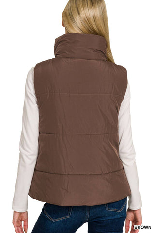 Veronica High Neck Puffer Vest