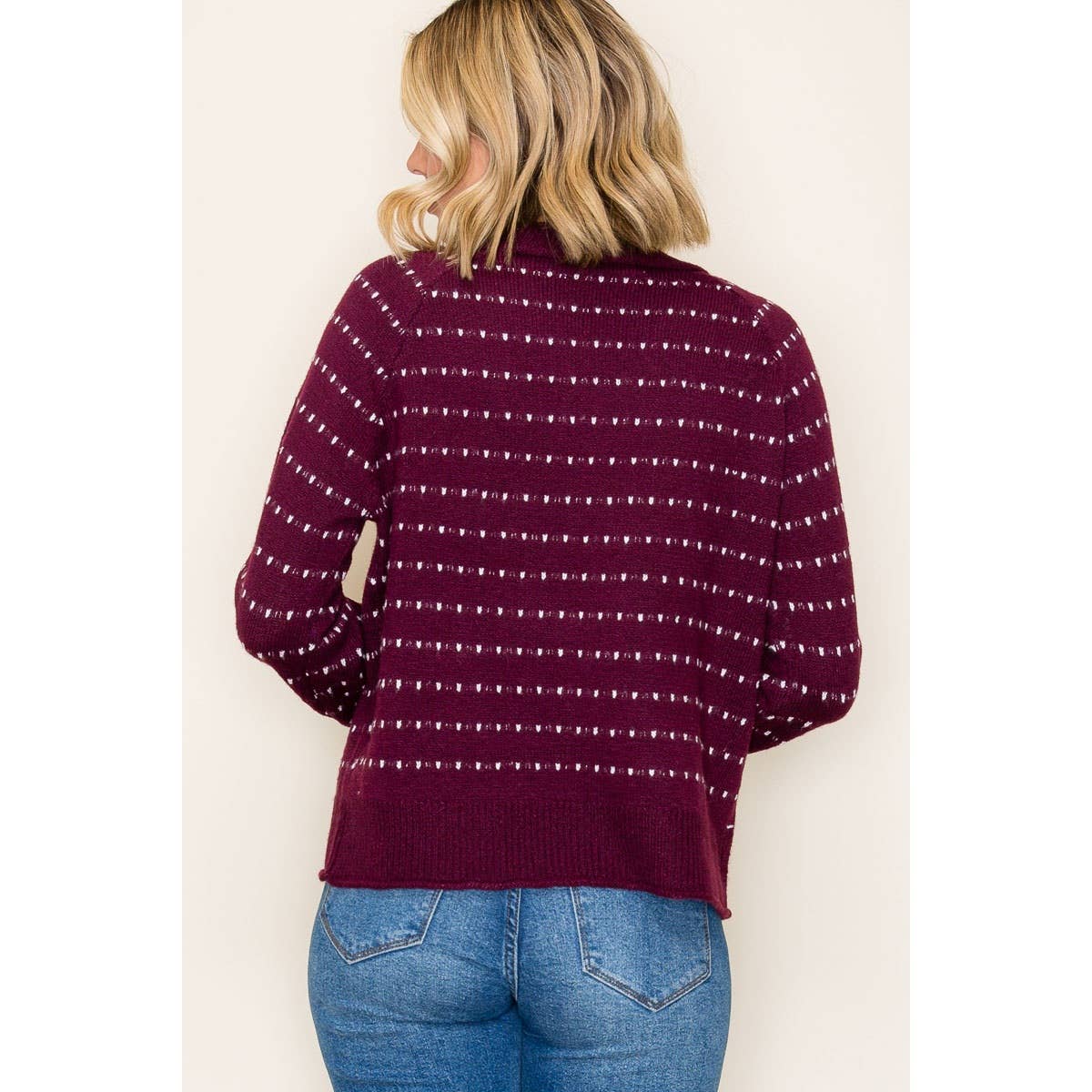 Donna Dotted Striped Sweater