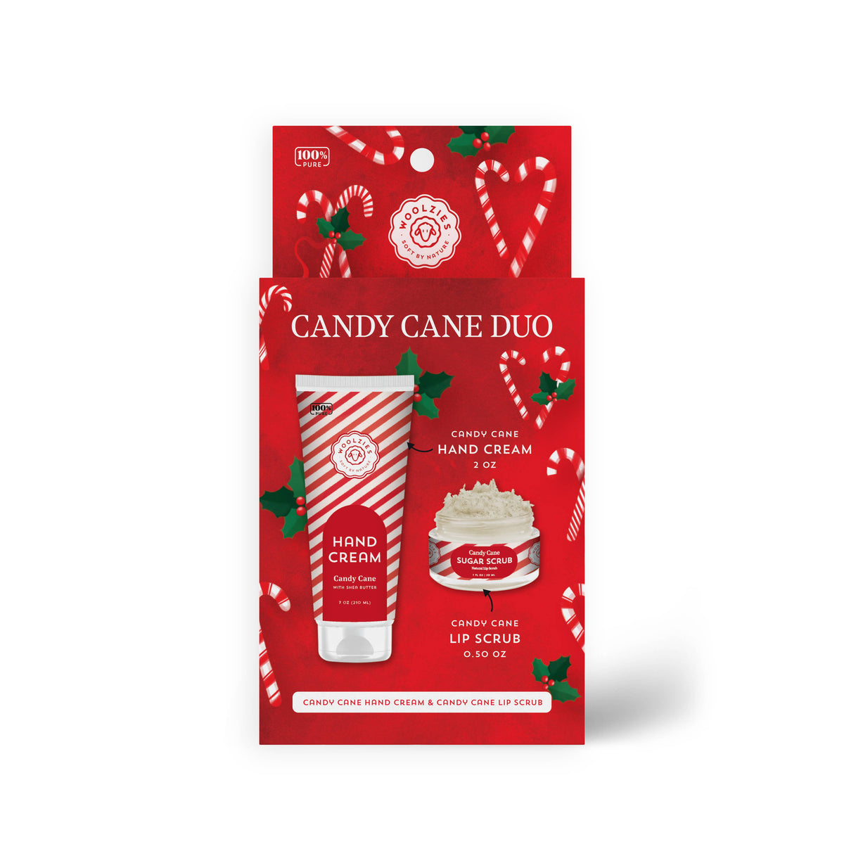 Candy Cane Duo -  Hand Cream & Lip Scrub Duo