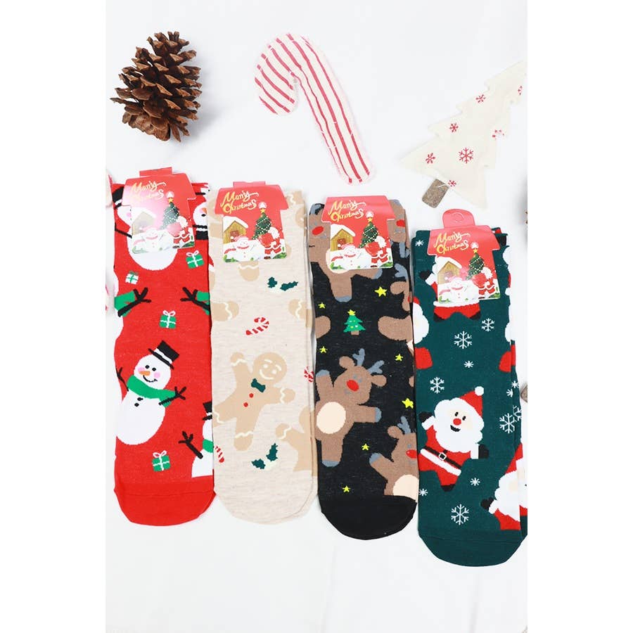 Assorted Styles Christmas Theme Socks