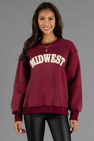 Midwest Crewneck Sweatshirt - Maroon