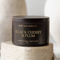Black Cherry & Plum 12 oz Soy Candle