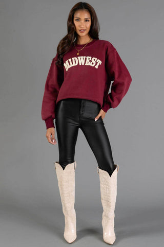 Midwest Crewneck Sweatshirt - Maroon