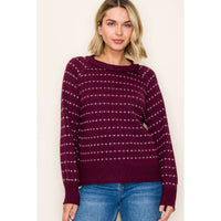 Donna Dotted Striped Sweater