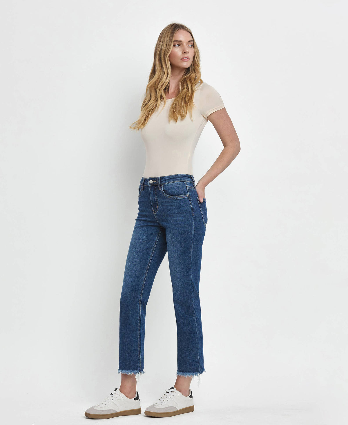 Lovervet High Rise Cropped Straight Jeans