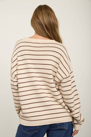 Carmen Striped Crew Neck Sweater