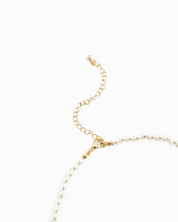 Feminine Ceramic Charm Pearl Chain Necklace