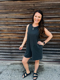 Pocket Detail Sleeveless Comfy Romper