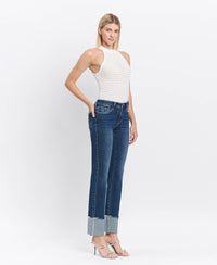 Lovervet Mid Rise Cuffed Slim Straight Jeans