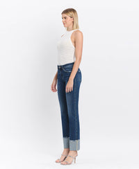 Lovervet Mid Rise Cuffed Slim Straight Jeans