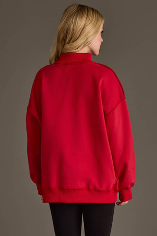 Game Day & Sunday Funday Reversible Sweatshirt - Red