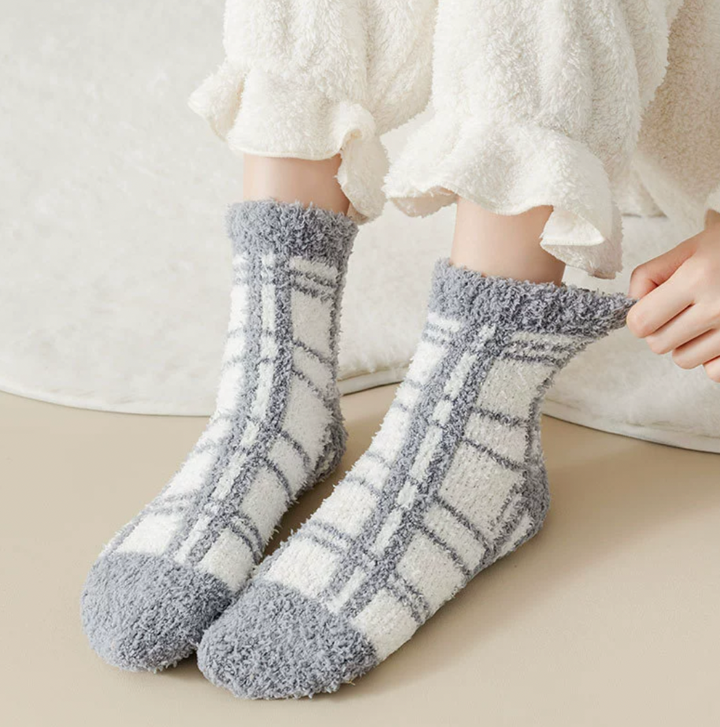 Soft Cozy Plaid Socks