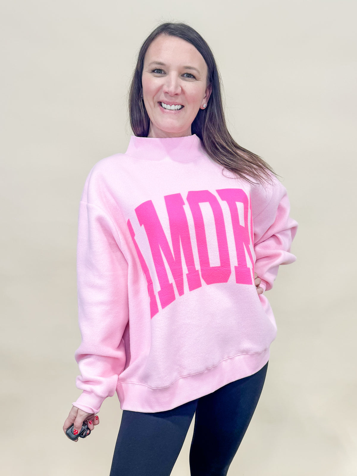 Amore Reversible Mock Neck Sweatshirt