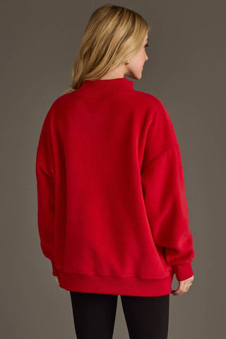Game Day & Sunday Funday Reversible Sweatshirt - Red