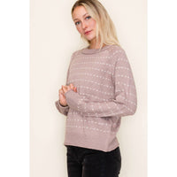 Donna Dotted Striped Sweater