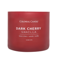 Dark Cherry Vanilla Scented Candle, Soy Blend Wax, 14.5oz