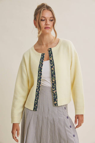 Cottage Cardigan Gingham Accent Cardigan