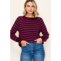 Donna Dotted Striped Sweater