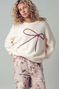 Bow Charm Knit Sweater