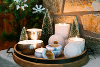 Winter Wonderland Candle Silver ROUND Bowl 14oz