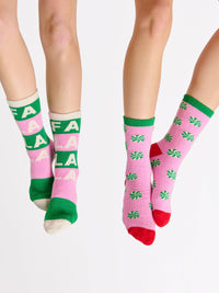 PEPPERMINT SOCKS,PINK