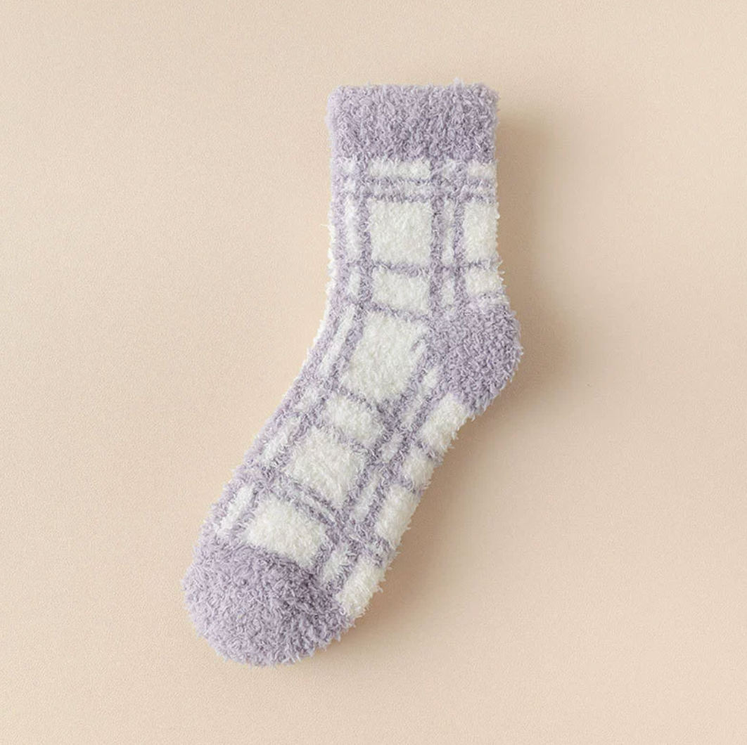 Soft Cozy Plaid Socks