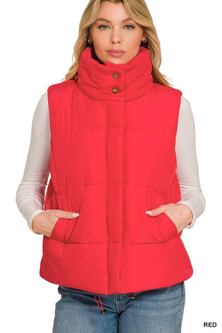 Veronica High Neck Puffer Vest