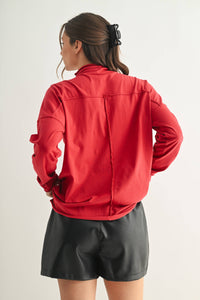 Pima Cotton Slouchy Turtleneck