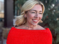 Amore Choker Necklace - Heart-Shaped Rainbow Stones