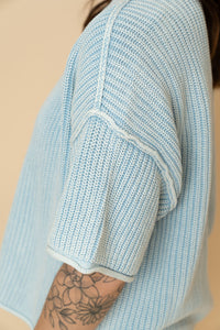 Polly Washed Knit Short Sleeve Top