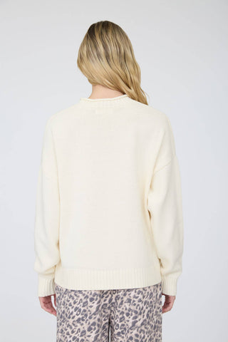 Intarsia Puppy Crew Neck Sweater