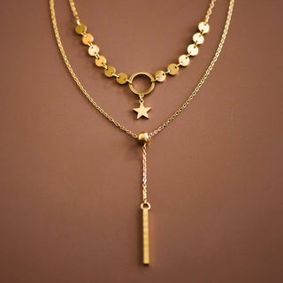 18K Gold Plated Waterproof Stainless Steel Chain Necklace