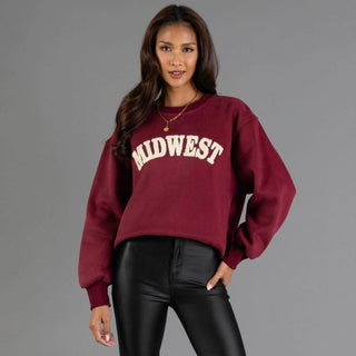 Midwest Crewneck Sweatshirt - Maroon